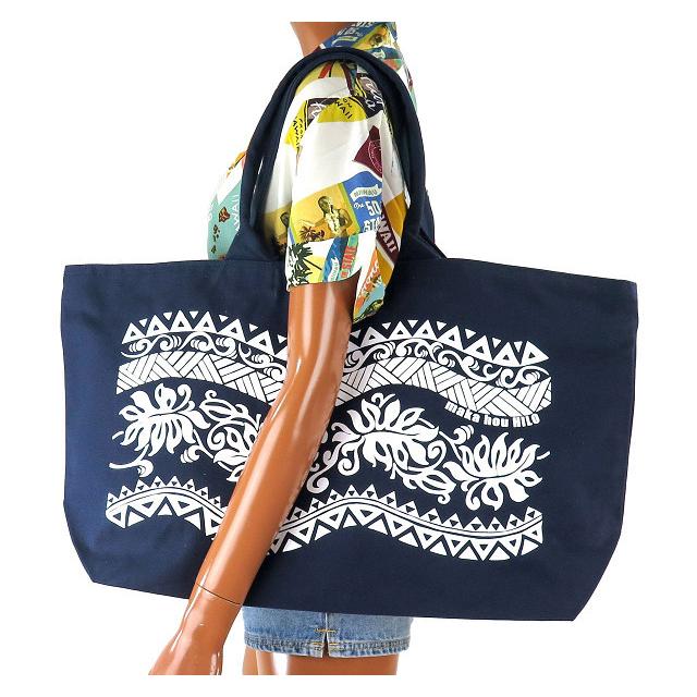 ハワイアン キャンバス トートバッグ ビッグトート 大容量 タパ