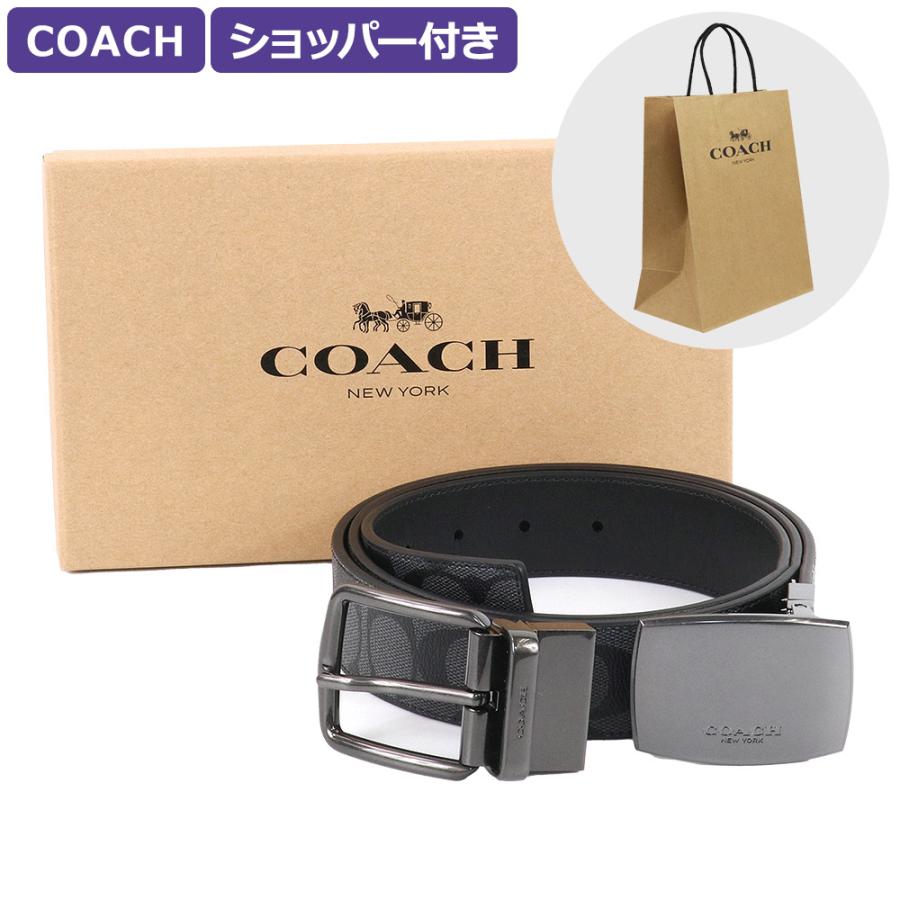 COACH（コーチ） ベルト CQ067 BKBK リバーシブル シグネチャー ギフト