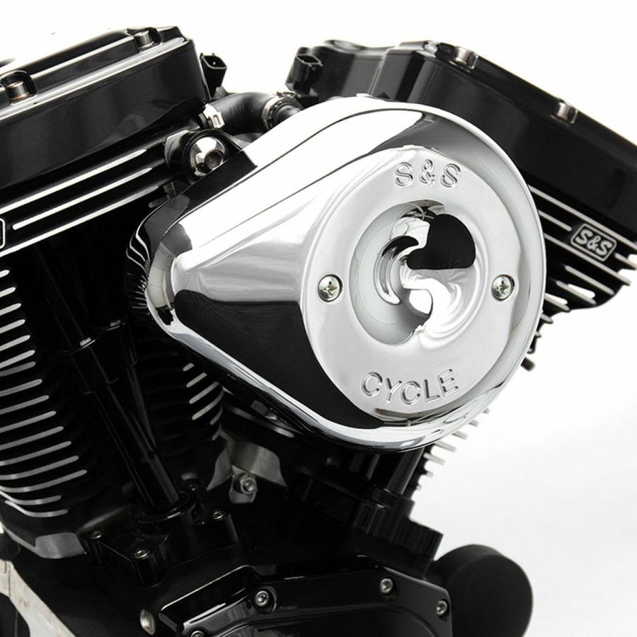 S&S ステルスエアクリーナー ティアドロップタイプ M8 クローム : HD