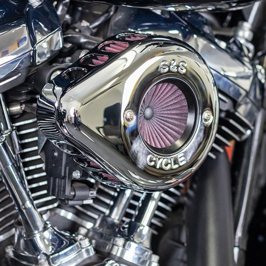 S&S Air Stinger ティアドロップ・ステルスエアクリーナー クローム M8