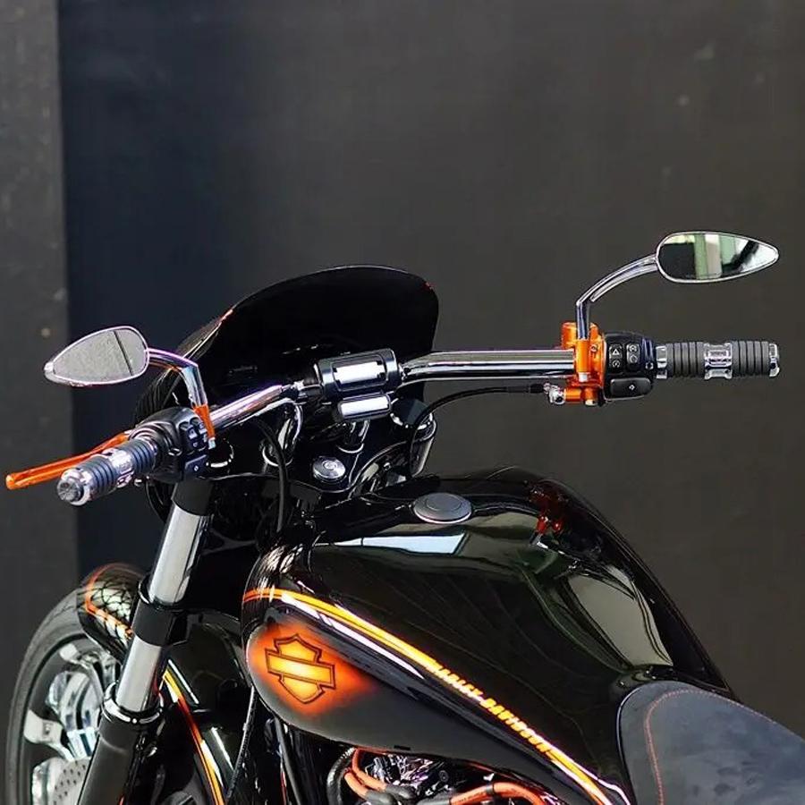 M8ソフテイル ブレイクアウト カスタムハンドルバー (クローム) ノイズ