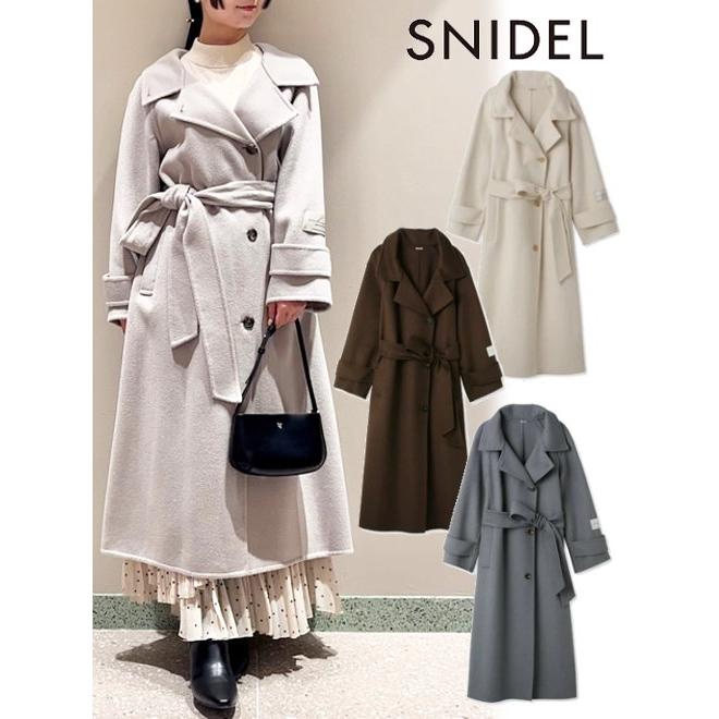 SNIDEL（スナイデル） ウロコカシミヤロングコート 23秋冬 SWFC234001