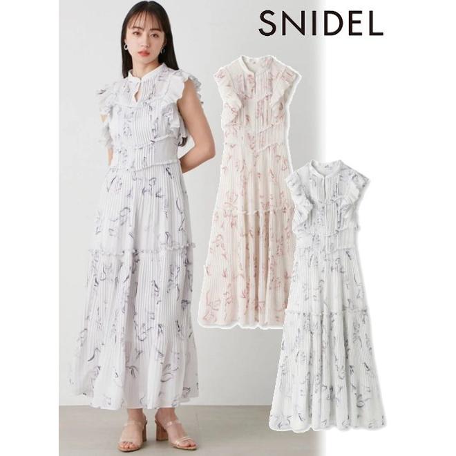 SNIDEL（スナイデル） Sustainaプリントプリーツワンピース 24春夏