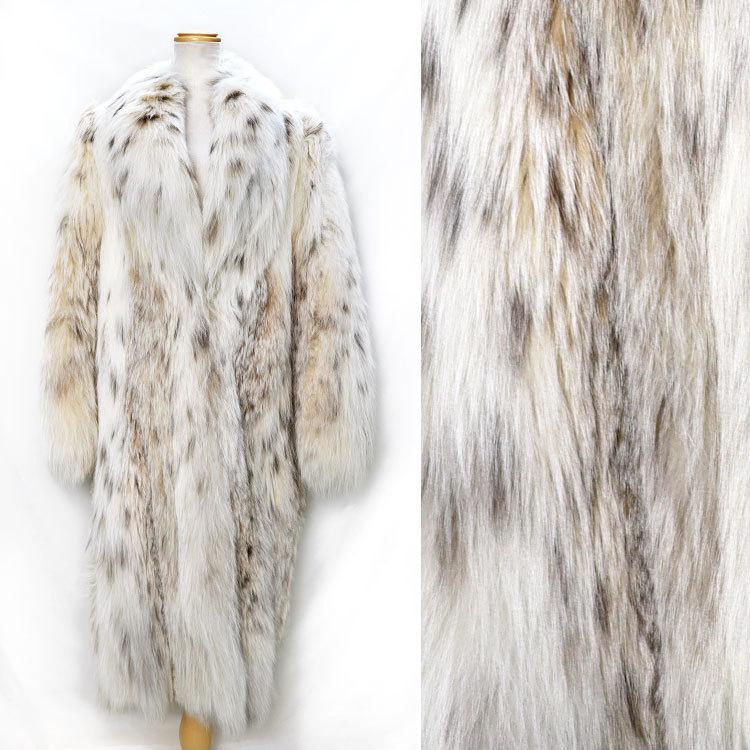 リンクス キャット ファー ロング コート ナチュラルカラー