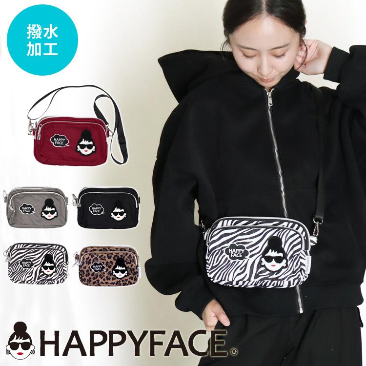 ショルダーバッグ HAPPY FACE EMMA 相良刺繍 お顔 サングラス LADY 撥