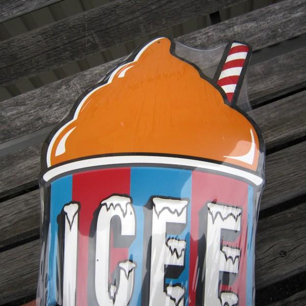 ICEE アイシー エンボスメタルサイン グリーン オレンジ ブルー