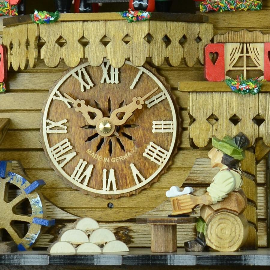 ドイツ森の時計 クォーツ式山小屋鳩時計 木こりの休憩490QMT : 鳩時計