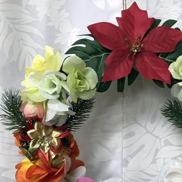 リース クリスマス ハワイアン 27cm 玄関 リビング ダイニング ギフト