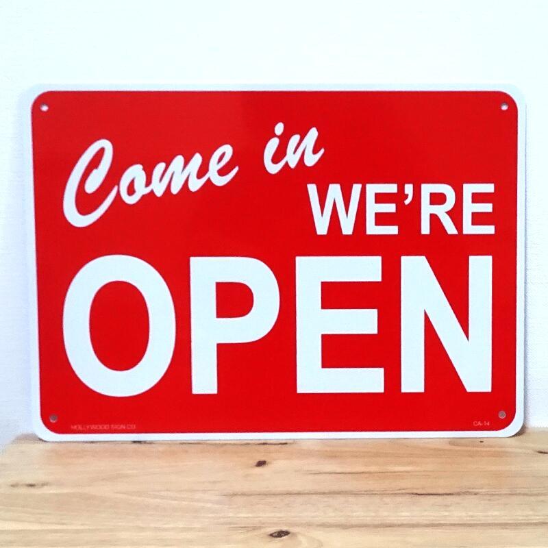 アメリカン レトロ オープン 看板 サインボード 営業中 OPEN ガレージ