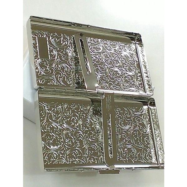 シガレットケース ロング シルバーアラベスク レディース コンパクト