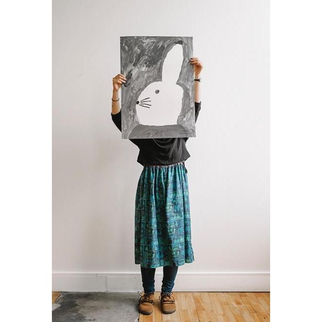 FINE LITTLE DAY | RABBIT WITH SMALL HAT アートプリント/ポスター