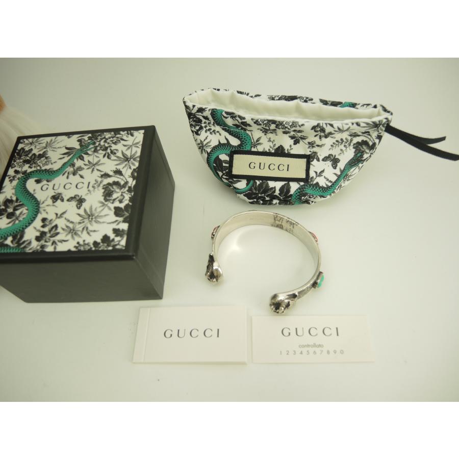 GUCCI（グッチ） バングル タイガーヘッド ストーン付AG925