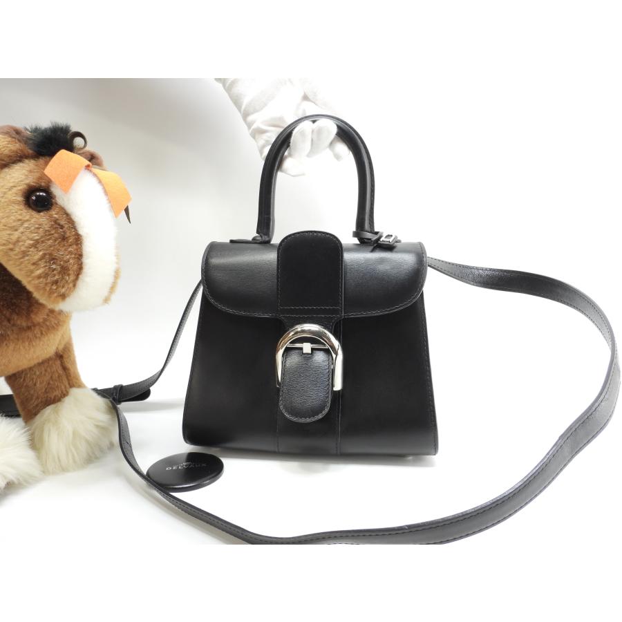 DELVAUX（デルヴォー） ブリヨンミニ s付 レザー黒 ハンドバッグ