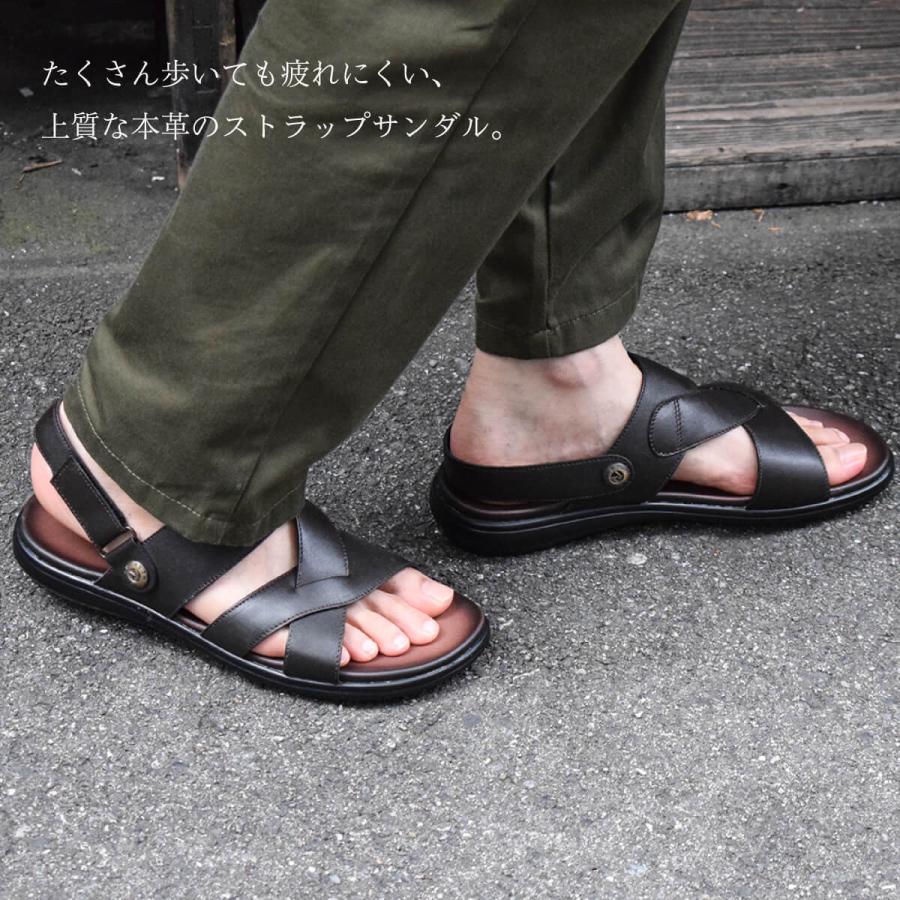 Hallelujah（ハレルヤ） レザー サンダル メンズ オープントゥ