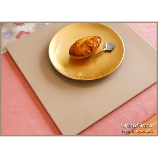 正角プレイスマット 折敷 30cm ベージュ 漆器 トレー お盆 ランチョン