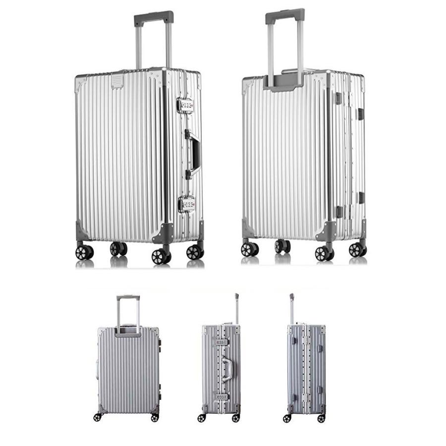 スーツケース アルミニウムフレーム式 中型 Mサイズ TSAロック搭載 W