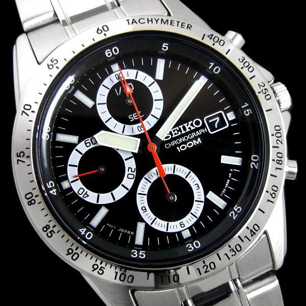 SEIKO（セイコー） クロノグラフ メンズ 腕時計 SND371P 黒 ブラック