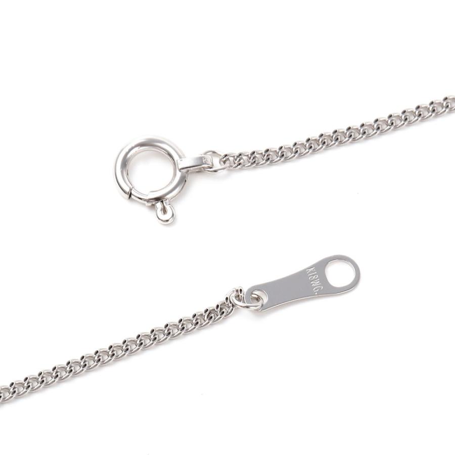 ネックレス 喜平 18金 チェーン 2面 60cm 細い 幅1.2mm ホワイト