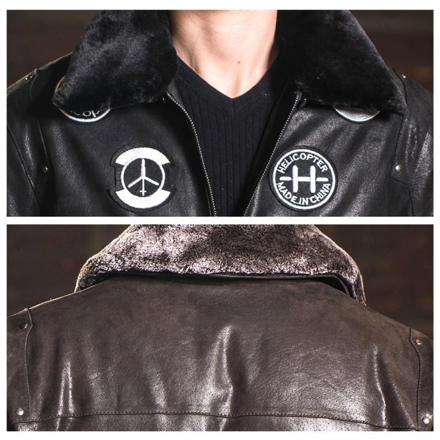 送料無料!】全2色 9サイズ メンズ ピッグスキンファーカラーワッペン