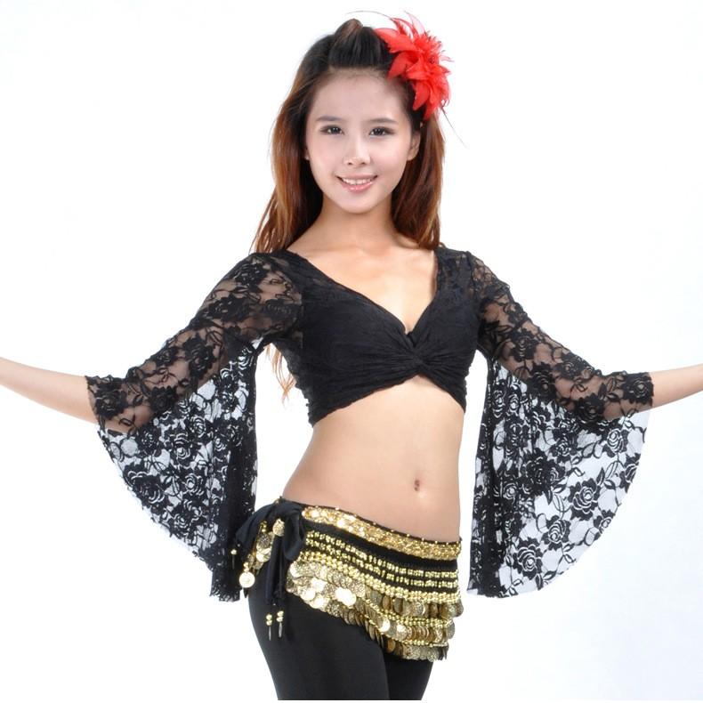 ベリーダンス 定番 花柄 レースチョリ トップス 全11色有 : Costume