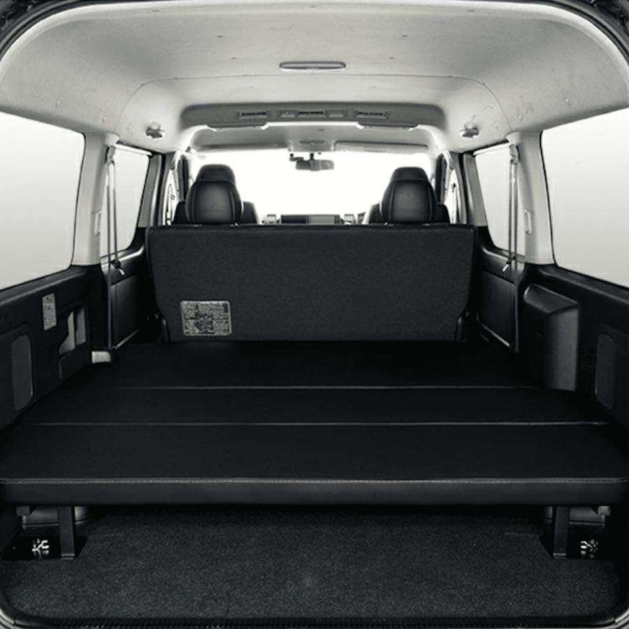 ハイエース ワイド S-GL m.flat ロータイプ ベッドキット レザー