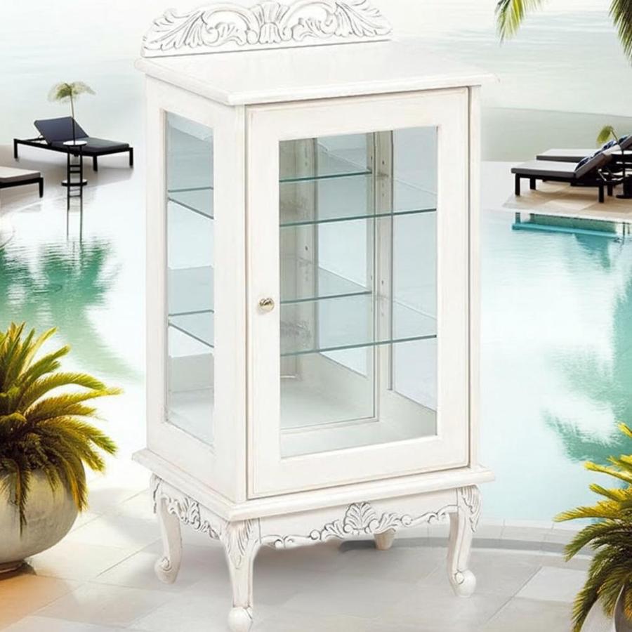 アンティーク調 ロココ調 ガラスショーケース キャビネット