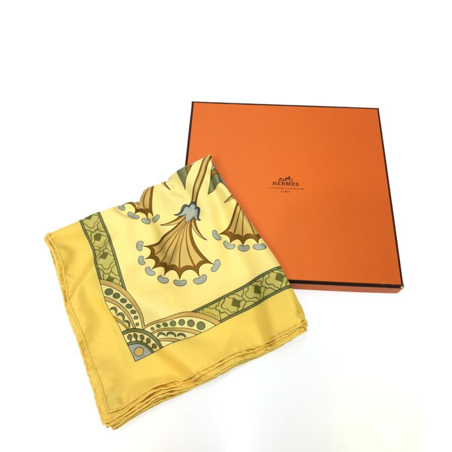 美品 エルメス スカーフ カレ90 シルク100％ テラの春 Les Printemps
