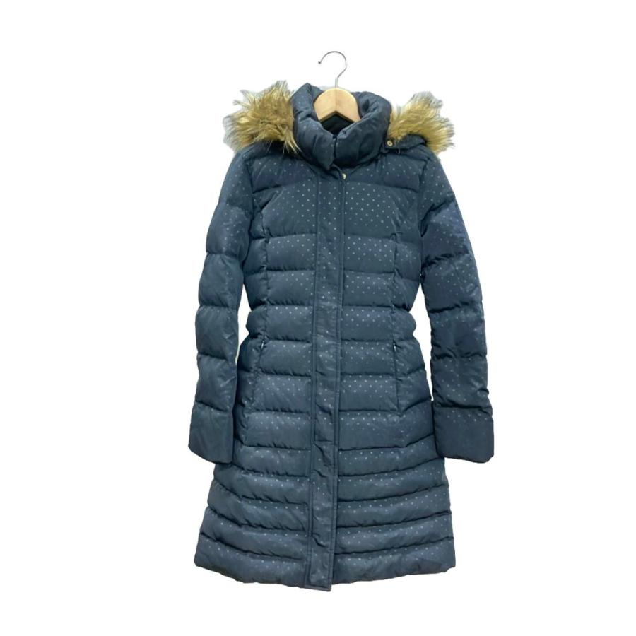 トミーヒルフィガー フェイクファードット柄ナイロンロングダウン