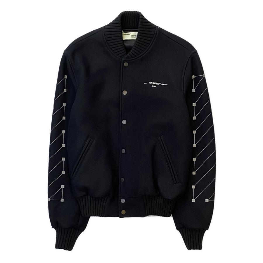 美品 オフホワイト スタジャン Bomber Jacket OMEA145E19A32001 メンズ