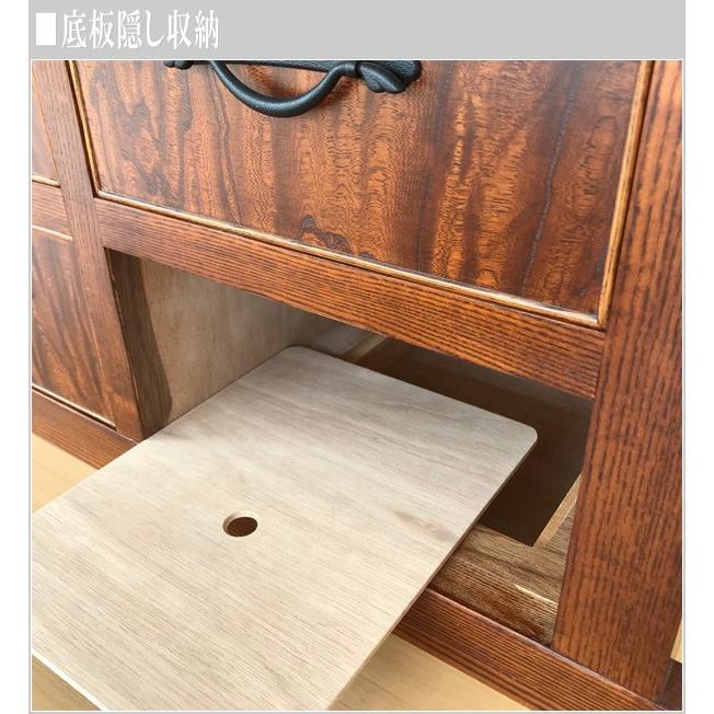 からくりタンス 和風 からくり箪笥 木製 からくりダンス 無垢 からくり