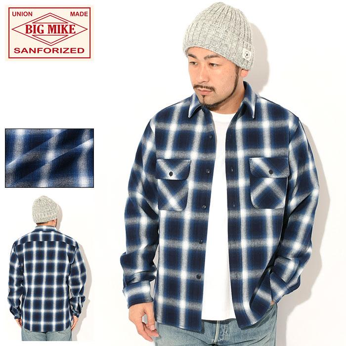 BIG MIKE（ビッグマイク） シャツ 長袖 メンズ ヘビー フランネル