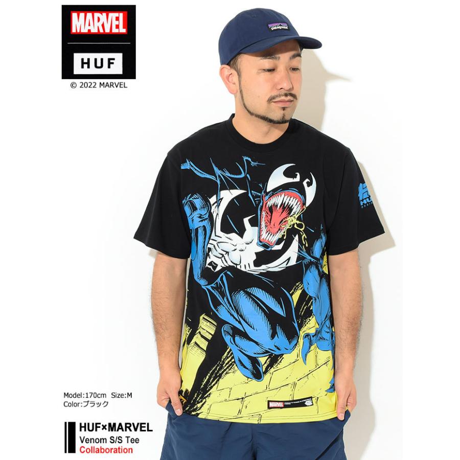 HUF（ハフ） Tシャツ 半袖 メンズ マーベル ヴェノム コラボ ( HUF