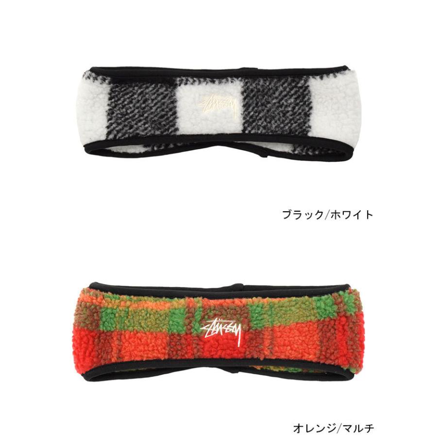 STUSSY（ステューシー） ヘッドバンド STUSSY Plaid Polar Fleece