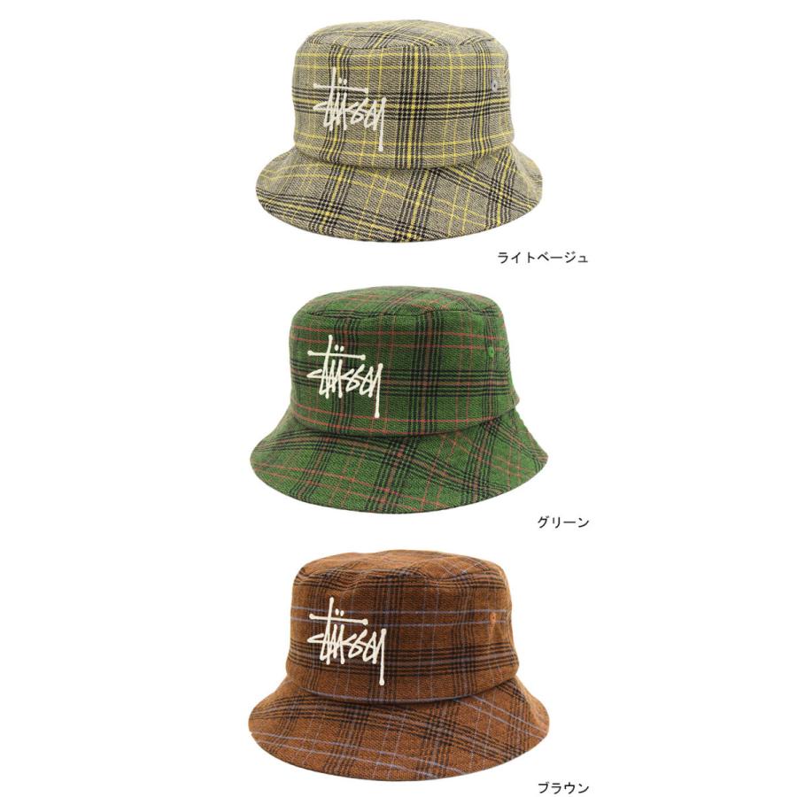 STUSSY（ステューシー） バケット ハット STUSSY Big Logo Plaid