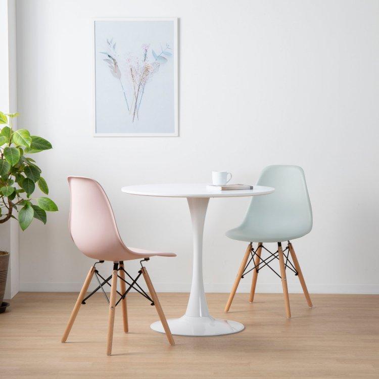 ダイニング テーブル 円形 80 2人用 おしゃれ 北欧 白 シンプル