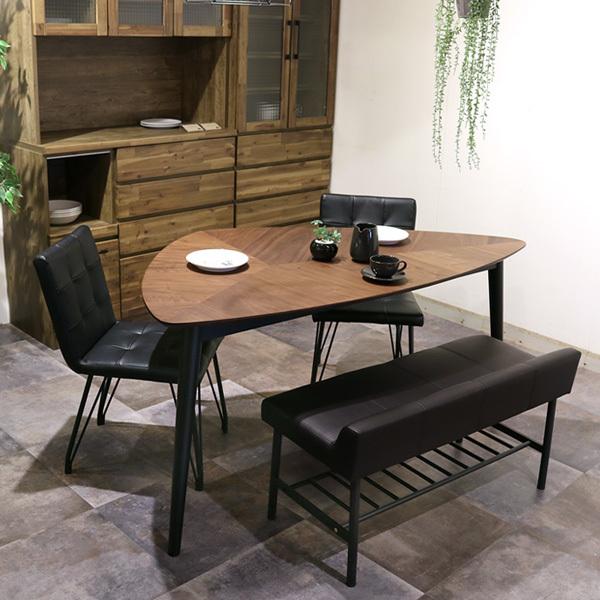 ダイニングテーブルセット 4人掛け 三角形 北欧 アンティーク