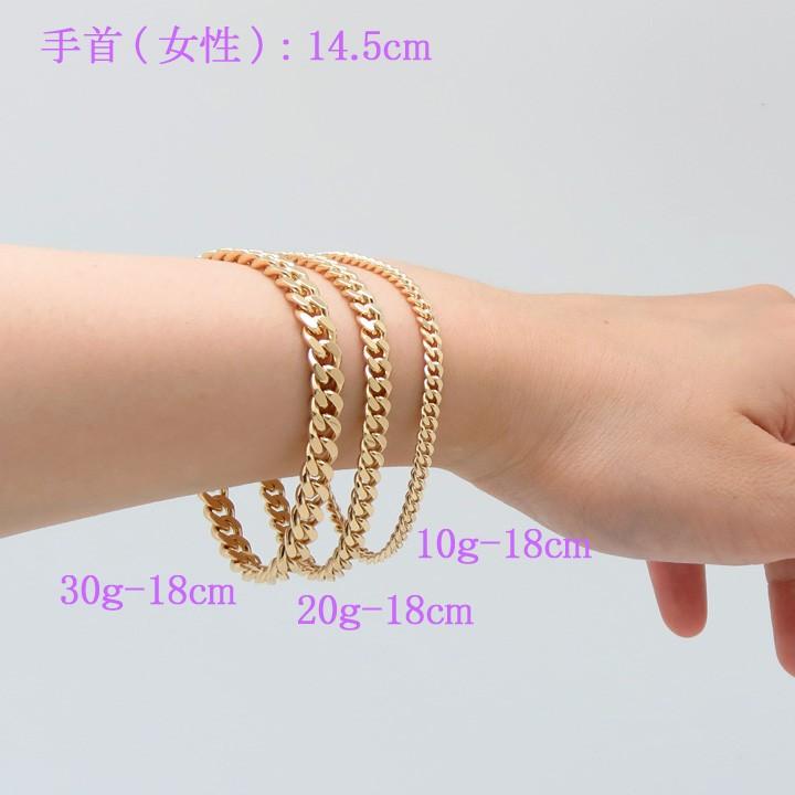 喜平ブレスレット 18金 2面 K18ゴールド 10g-18cm 造幣局検定刻印入