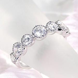 pt900 プラチナ ダイヤモンド ダイヤ 指輪 リング ミル打ち エタニティ