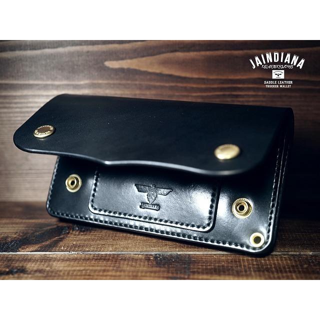 サドルレザー・トラッカーウォレット ブラック : JAINDIANA - 通販