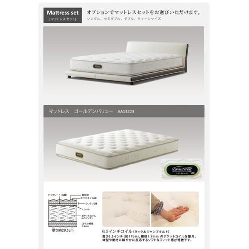 SIMMONS（シモンズ） 本革ベッドフレーム グレースサルーン D ダブル