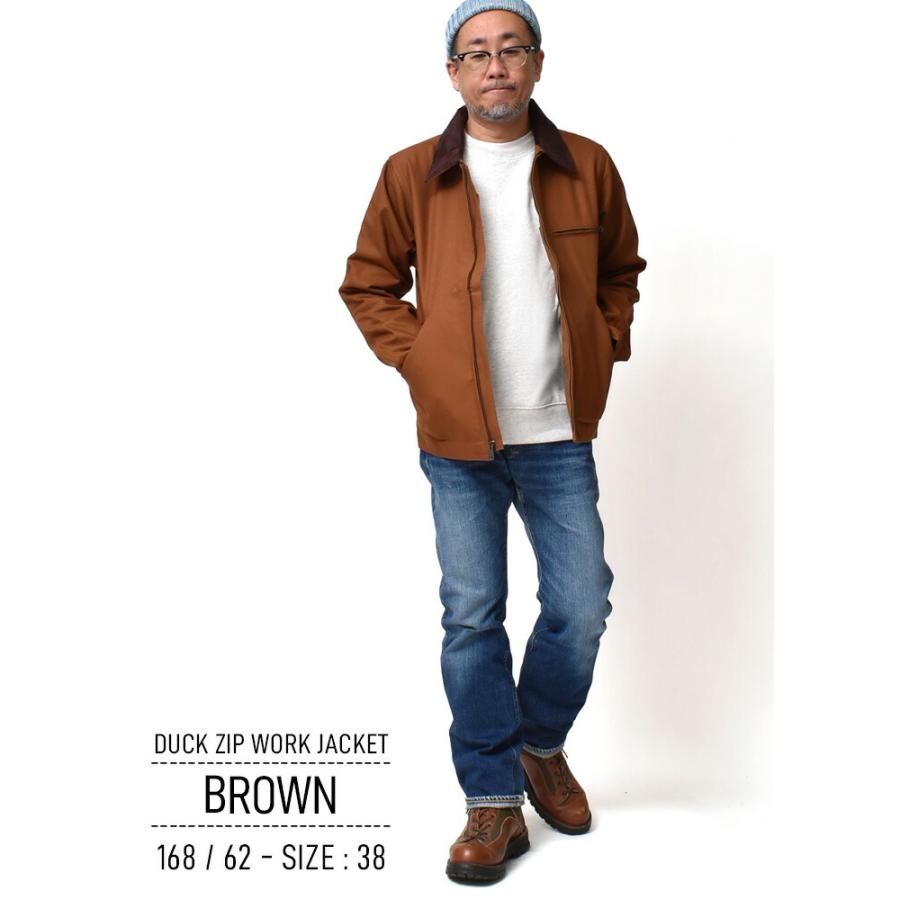 ワークジャケット メンズ アメカジ 大きいサイズ カバーオール ジップ