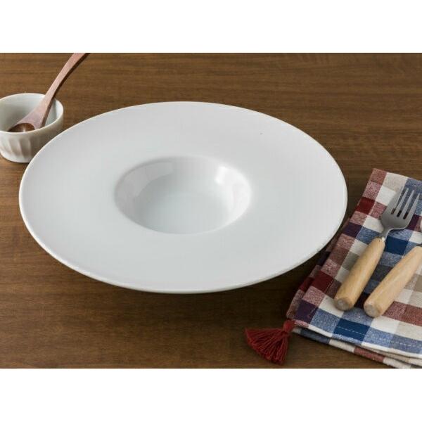 洋食器 ワイドリム 平型スープ皿 大皿 28.5cm 白い食器 日本製