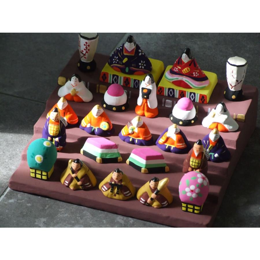郷土玩具 民藝 福島県 工房千想 豆雛五段飾り ひな祭り 飾り物 雛祭り