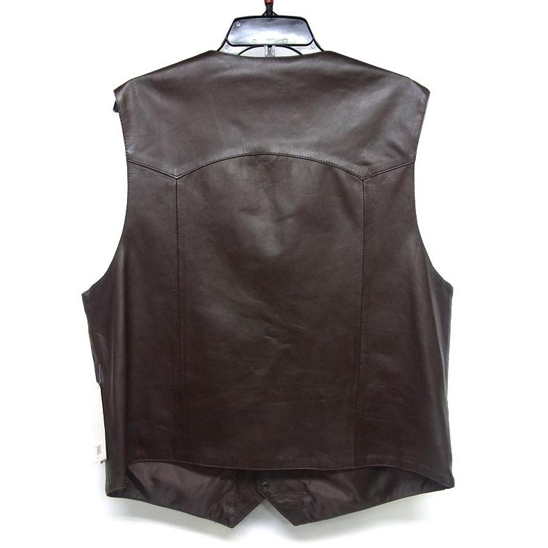 Scully アメリカ メンズ ラム革 5セントコンチョ 襟付き レザーベスト