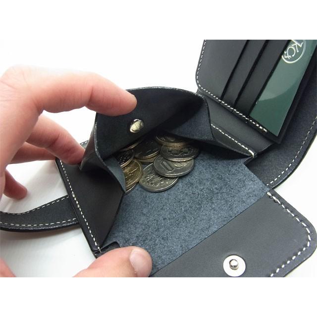 KC,s メンズ プレーンレザー 5セントコンチョ ショートウォレット