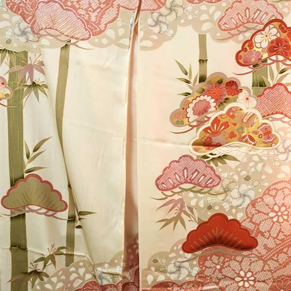 振袖 高級手描き友禅 仮絵羽 未仕立て品 正絹 京友禅 ONLY ki-064