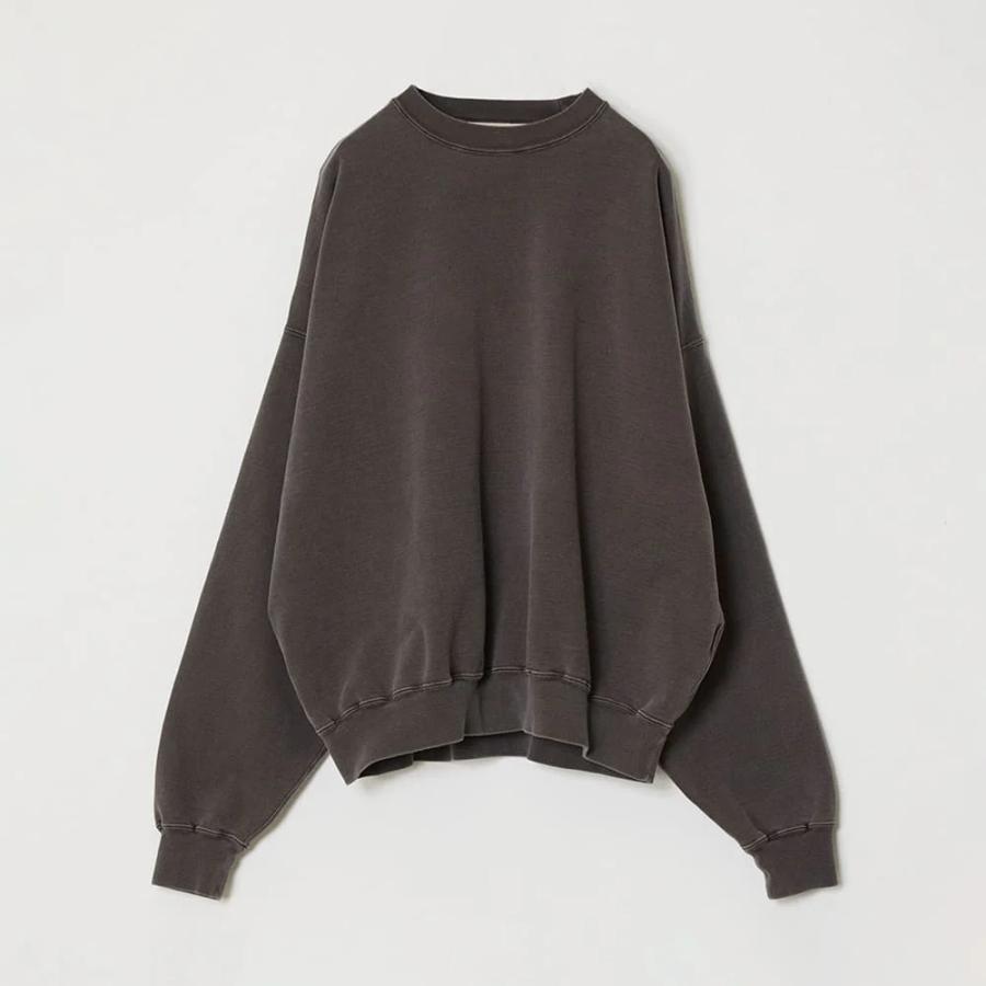 REMI RELIEF レミレリーフ SP加工裏毛BIGサイズクルー BROWN