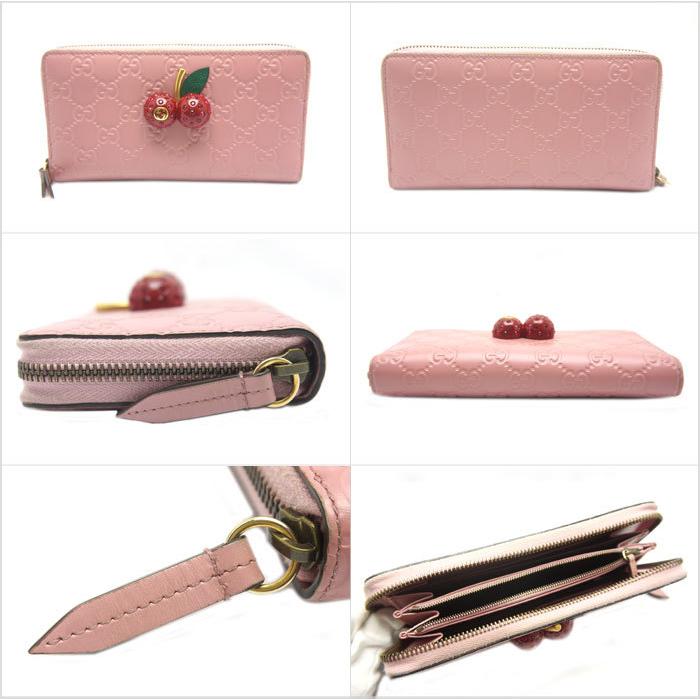GUCCI（グッチ） 中古 安心価格 長財布 グッチシマ チェリー ピンク
