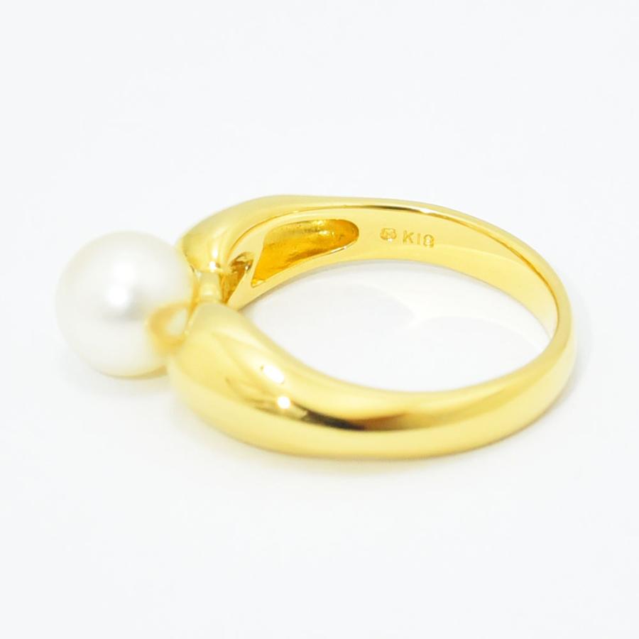 MIKIMOTO（ミキモト） リング 指輪 あこや真珠 7.3mm パール K18 約12