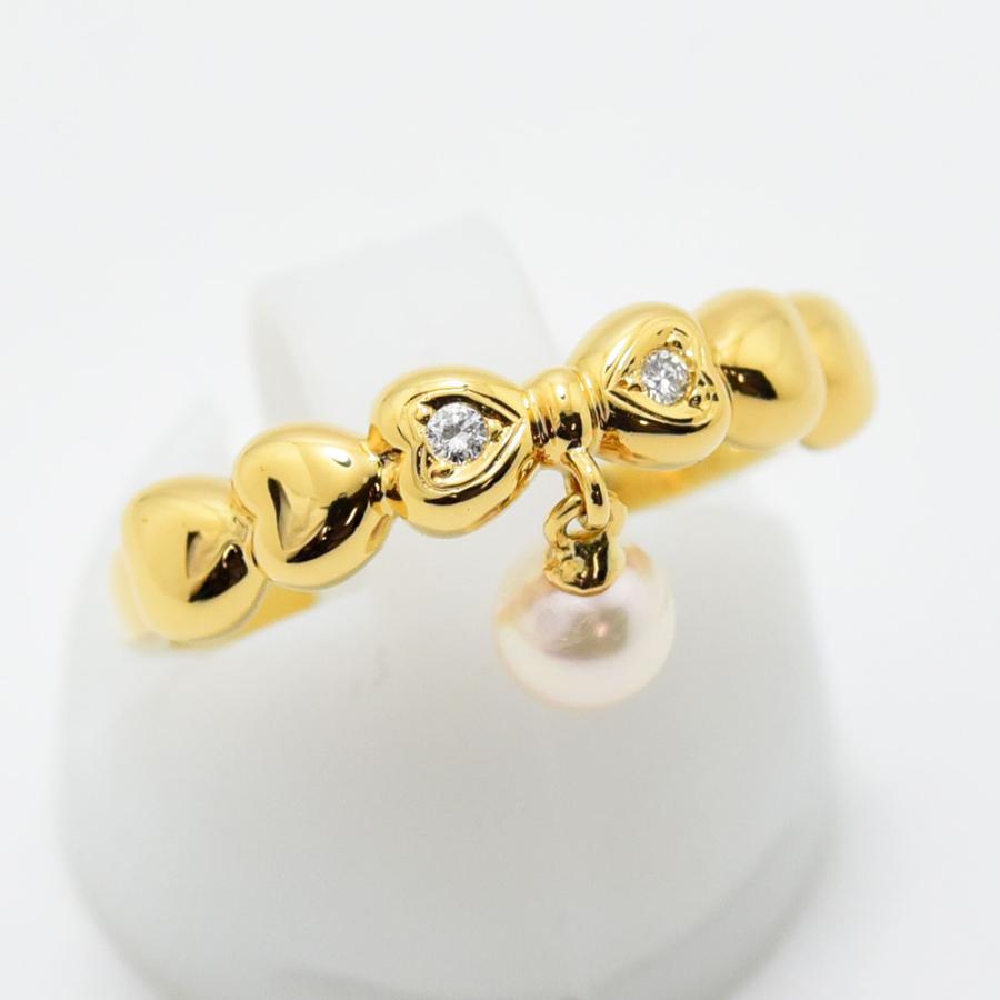 TASAKI（タサキ） リング 田崎 リボン あこや真珠 ダイヤモンド 0.02